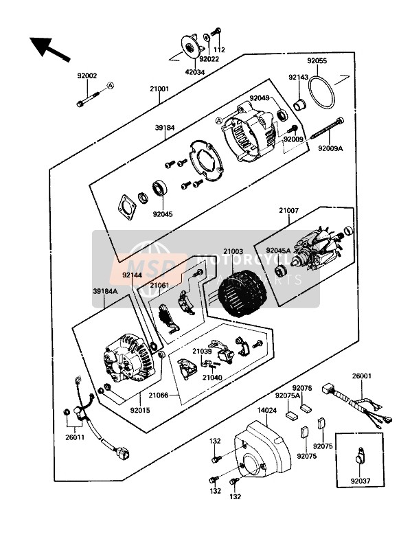 Kawasaki ZG1200-B1 1990 Generator for a 1990 Kawasaki ZG1200-B1