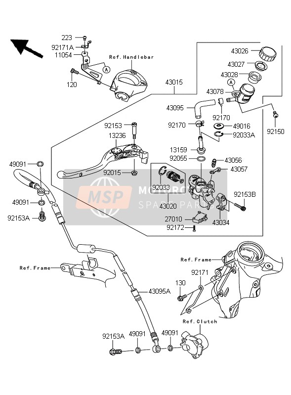 Kawasaki ZZR1400 ABS 2006 KUPPLUNGSNEHMERZYLINDER für ein 2006 Kawasaki ZZR1400 ABS