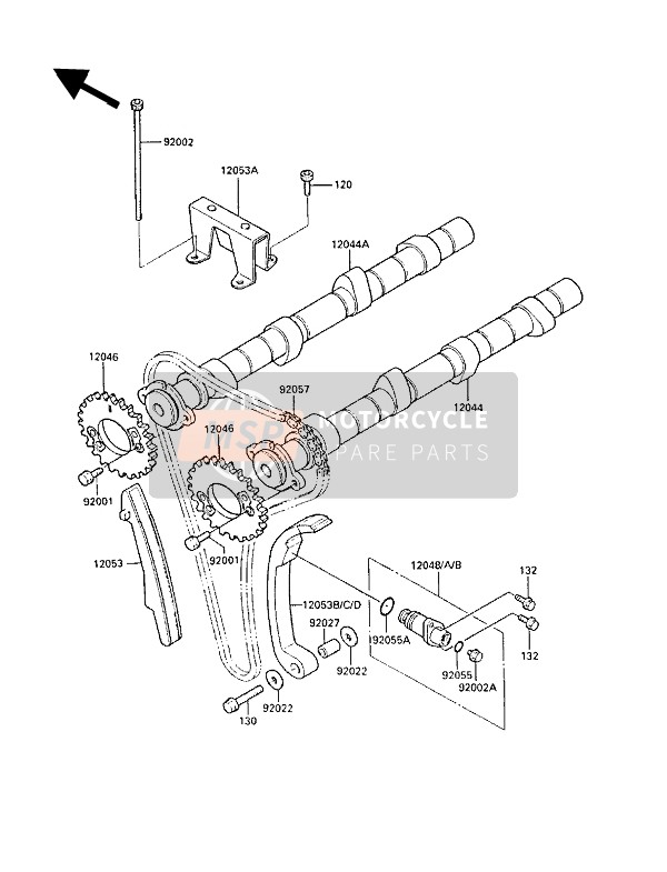 Kawasaki ZL1000 1988 Camshaft(S) & Tensioner for a 1988 Kawasaki ZL1000