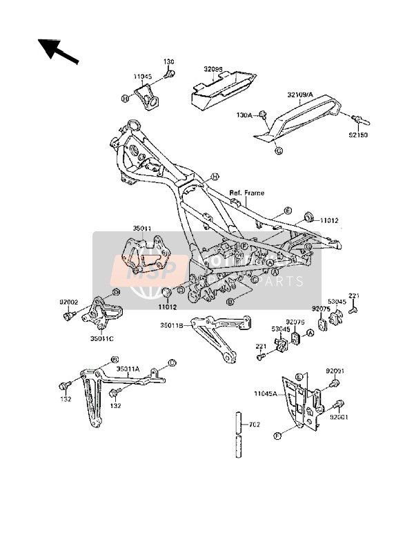 Kawasaki GPX250R 1989 Soporte electrónico para un 1989 Kawasaki GPX250R