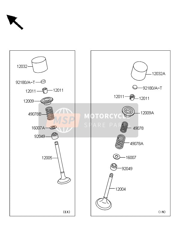 Kawasaki ZZR600 2006 Valve for a 2006 Kawasaki ZZR600