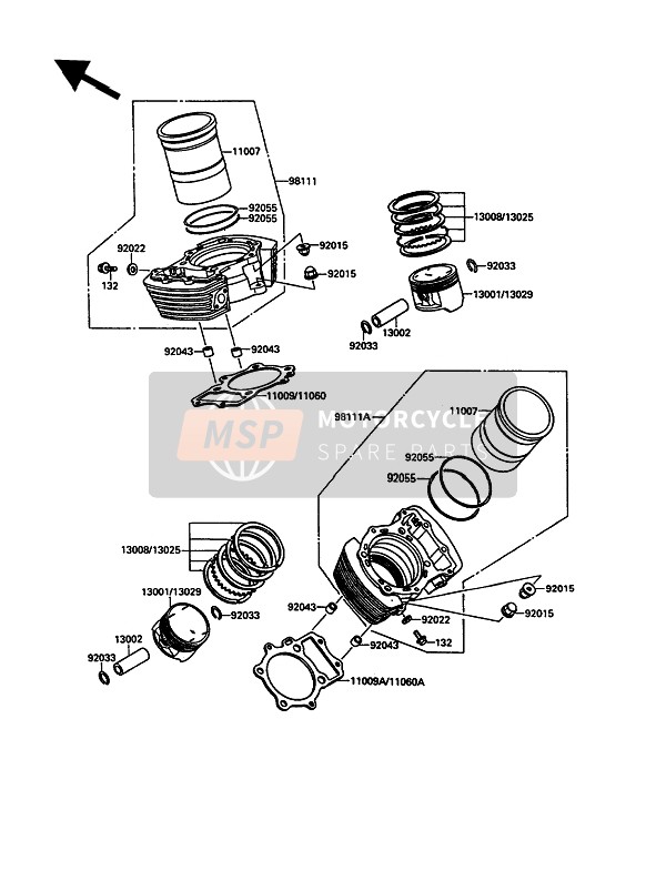 Kawasaki VN-15 1989 Cylinder & Piston for a 1989 Kawasaki VN-15