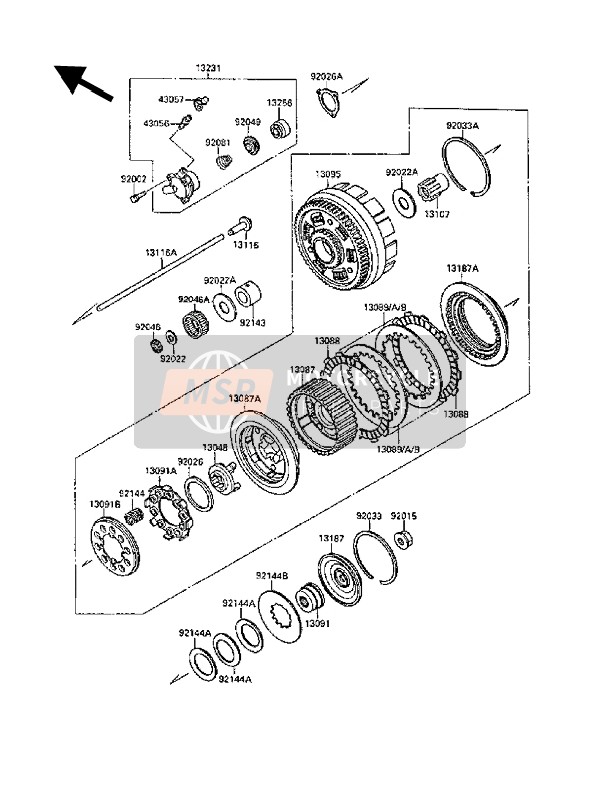 Kawasaki VN-15SE 1989 Clutch for a 1989 Kawasaki VN-15SE