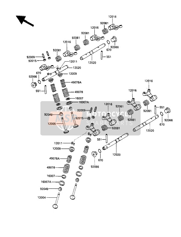 Kawasaki GPX600R 1990 Valves for a 1990 Kawasaki GPX600R