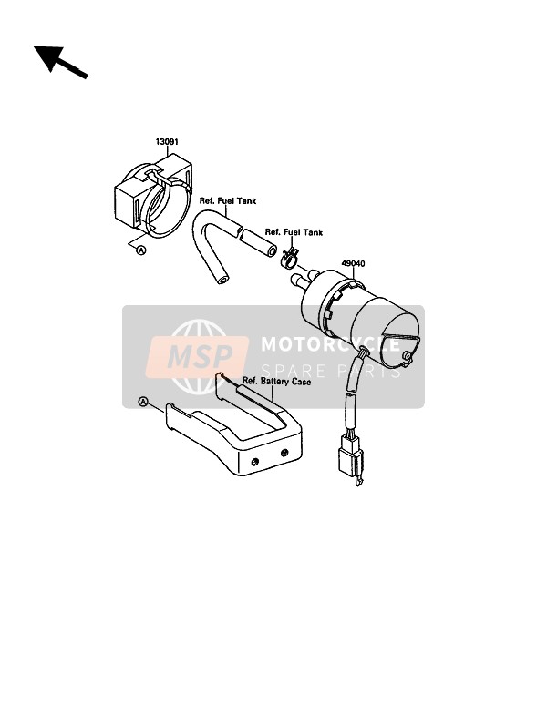 Kawasaki VN-15 1990 Fuel Pump for a 1990 Kawasaki VN-15