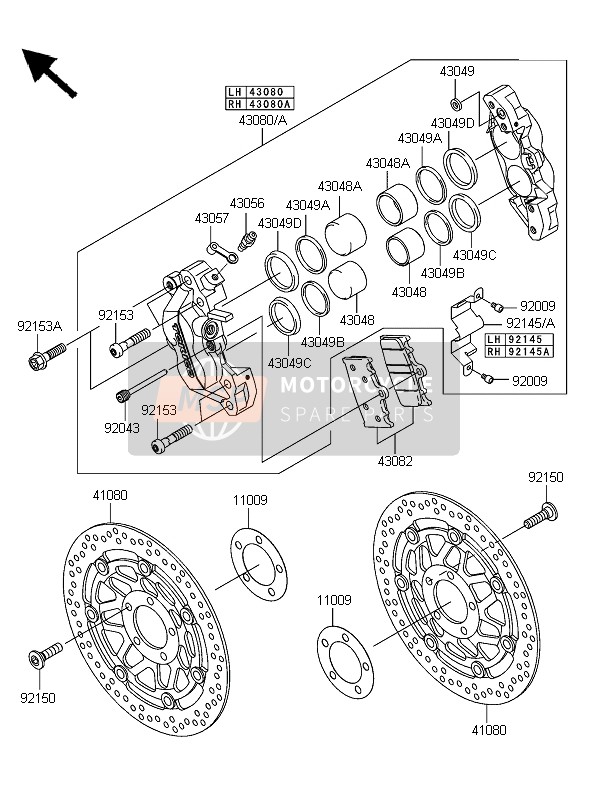 Kawasaki ZZR600 2006 Front Brake for a 2006 Kawasaki ZZR600