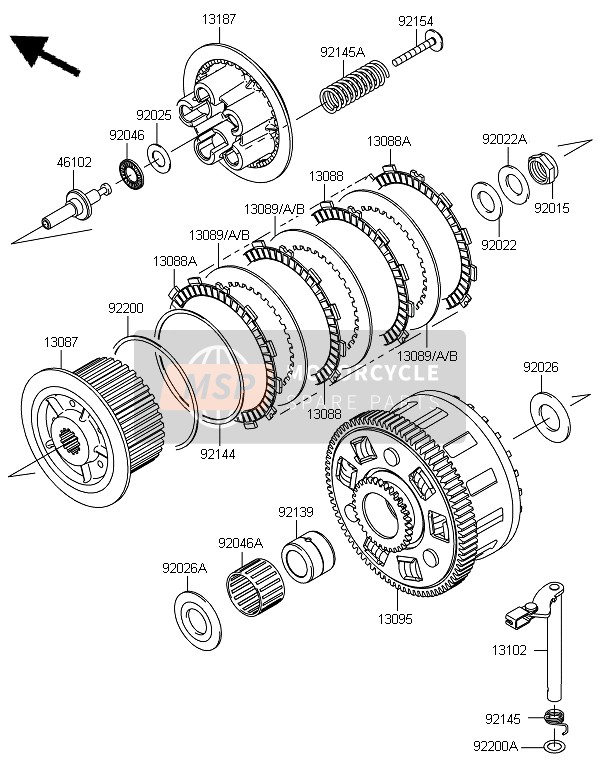 Kawasaki VERSYS 1000 2012 Clutch for a 2012 Kawasaki VERSYS 1000