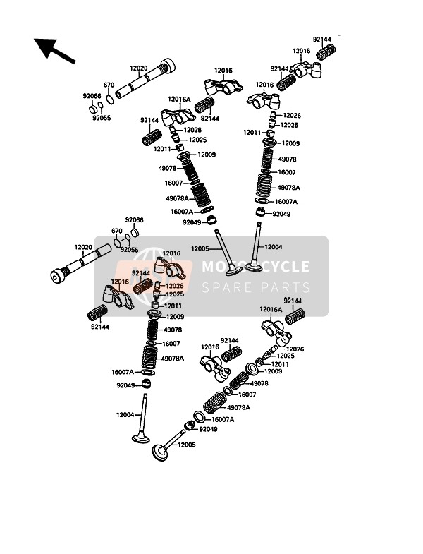 Kawasaki VN-15 1991 Soupape pour un 1991 Kawasaki VN-15