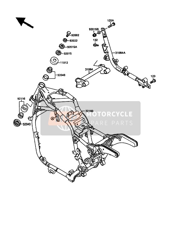 Kawasaki VN-15 1991 Frame for a 1991 Kawasaki VN-15