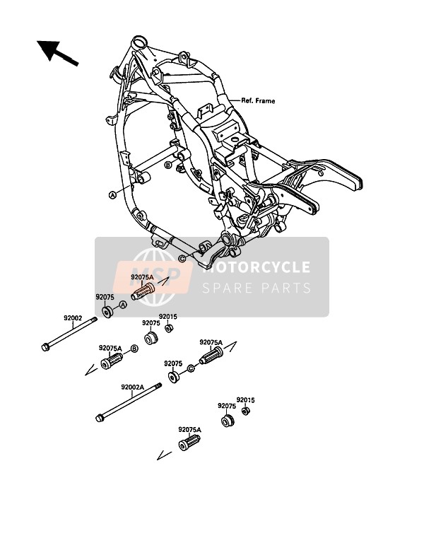 Kawasaki VN-15 1991 Frame Fittings for a 1991 Kawasaki VN-15