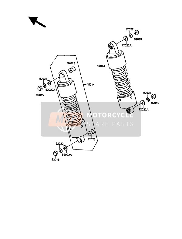 Kawasaki VN-15 1991 Suspension & Shock Absorber for a 1991 Kawasaki VN-15