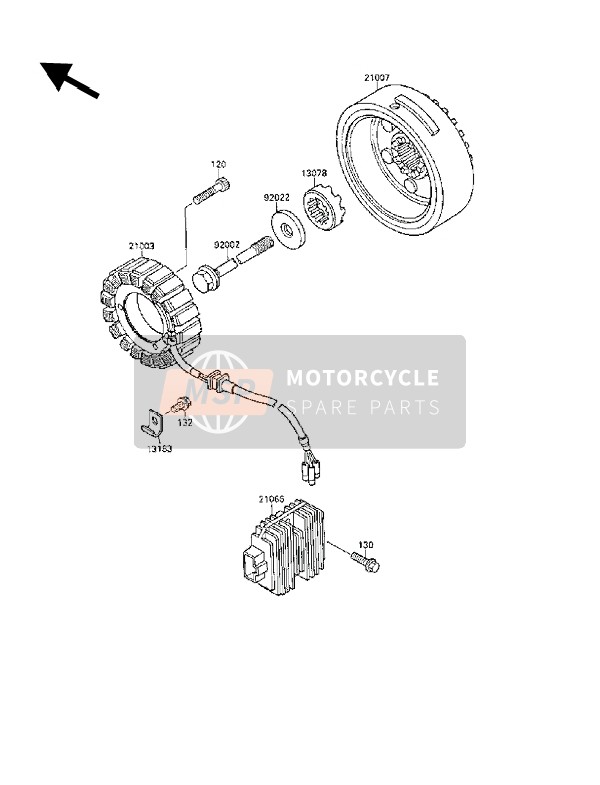 Kawasaki VN-15SE 1991 GENERATOR für ein 1991 Kawasaki VN-15SE