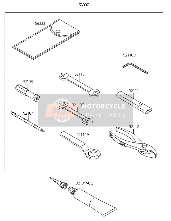 560070116, TOOL-KIT, Kawasaki, 0