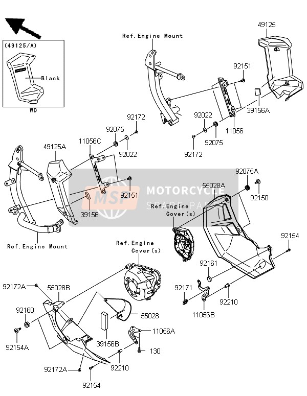 55028040018T, Cowling,Filter Guard,F.S.Black, Kawasaki, 0