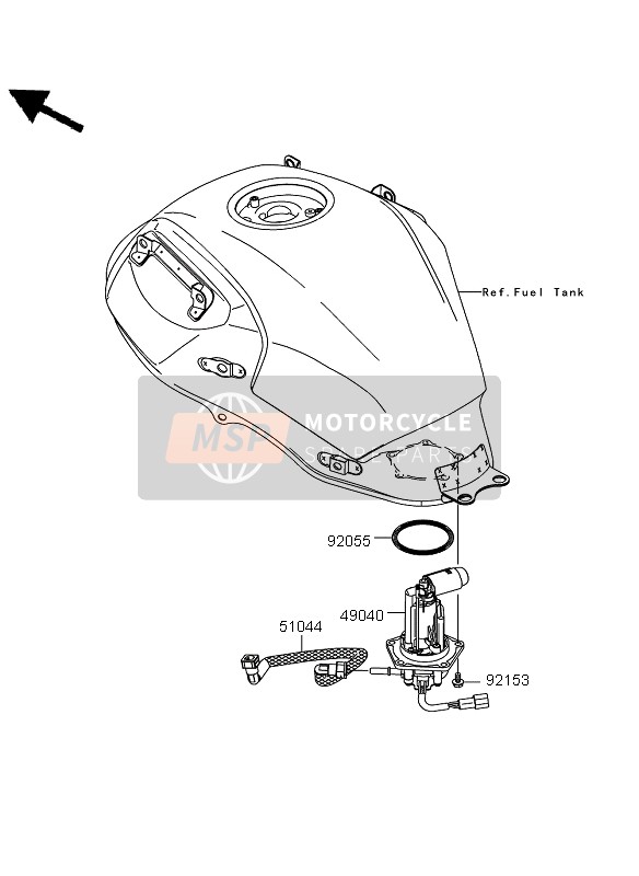 Kawasaki VERSYS ABS 2012 Pompe à carburant pour un 2012 Kawasaki VERSYS ABS