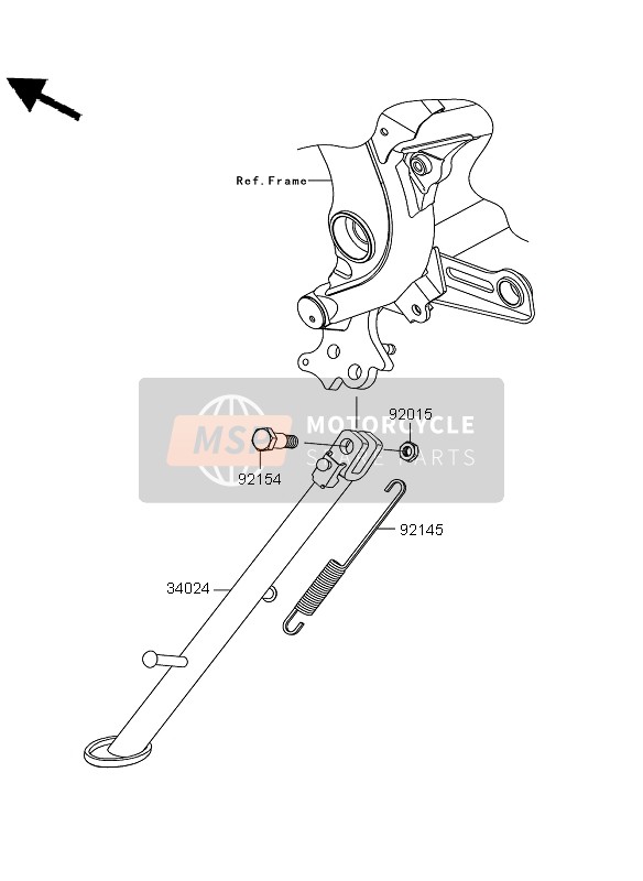 Kawasaki VERSYS ABS 2012 Stand for a 2012 Kawasaki VERSYS ABS