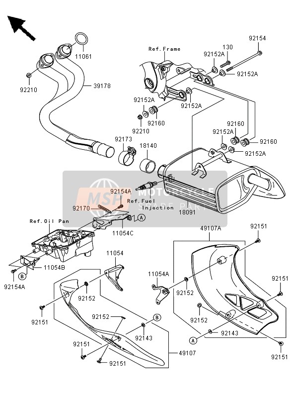 Kawasaki VERSYS 2013 Muffler(S) for a 2013 Kawasaki VERSYS