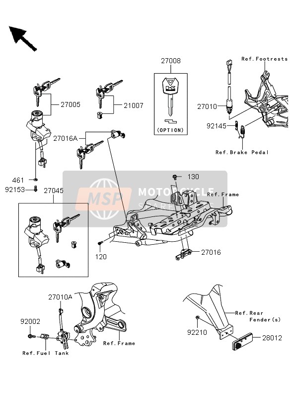 Kawasaki VERSYS 2013 Ignition Switch for a 2013 Kawasaki VERSYS