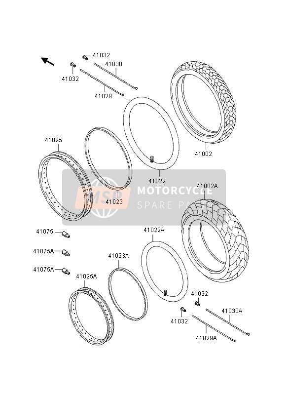 Kawasaki EN500 1995 Tyres for a 1995 Kawasaki EN500