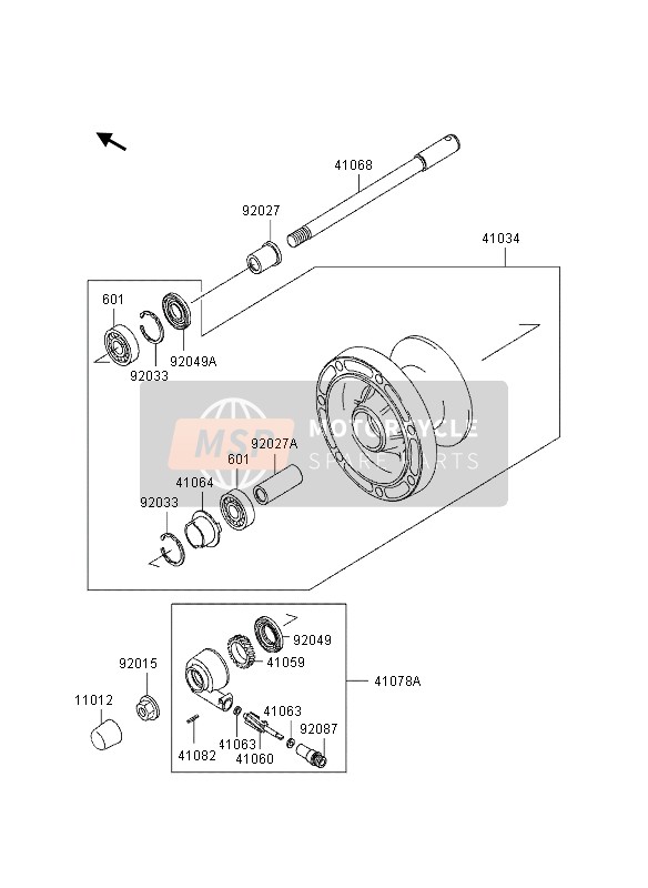 410781100, CASE-ASSY-METER Gear, Kawasaki, 1