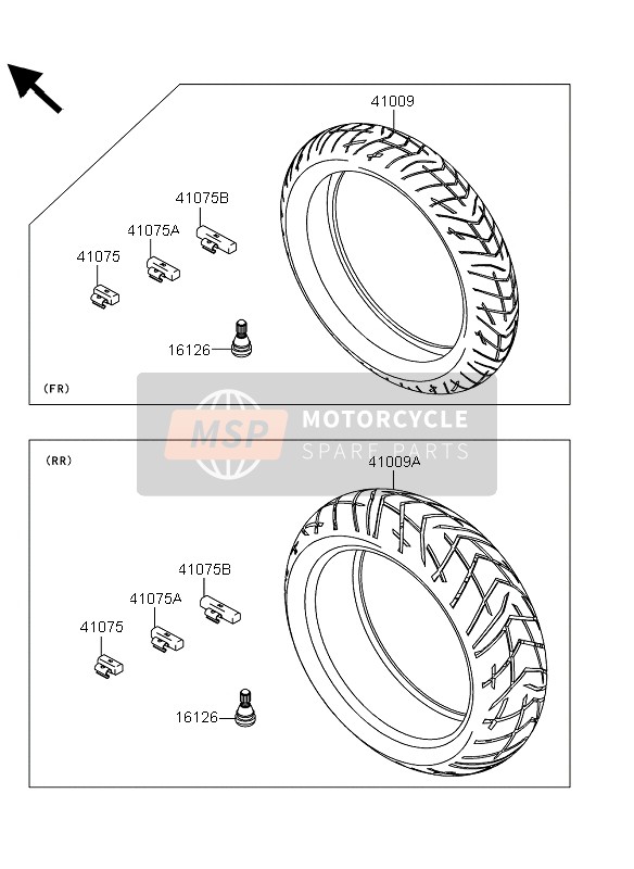 Kawasaki VERSYS 1000 2013 Tyres for a 2013 Kawasaki VERSYS 1000