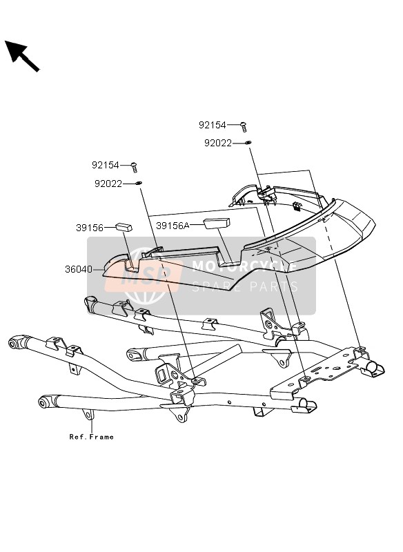 Kawasaki VERSYS 1000 2013 Side Cover for a 2013 Kawasaki VERSYS 1000