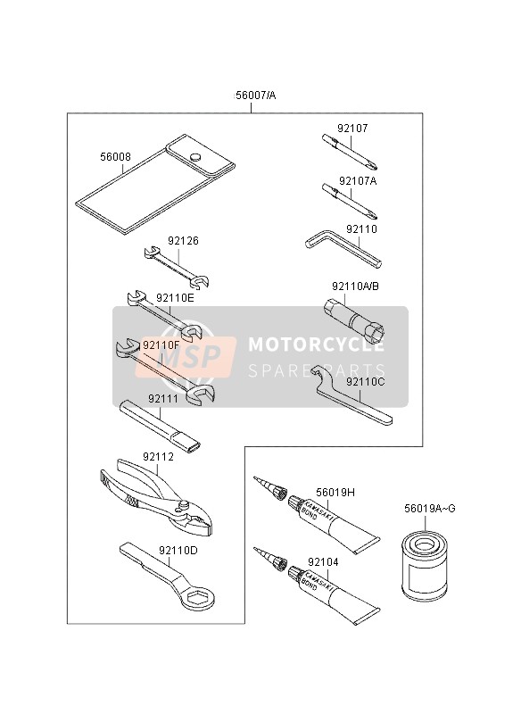 Kawasaki EN500 1995 Outils des propriétaires pour un 1995 Kawasaki EN500