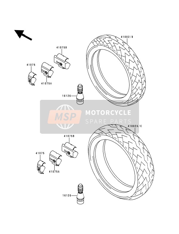 Kawasaki ZEPHYR 750 1992 Tyre for a 1992 Kawasaki ZEPHYR 750