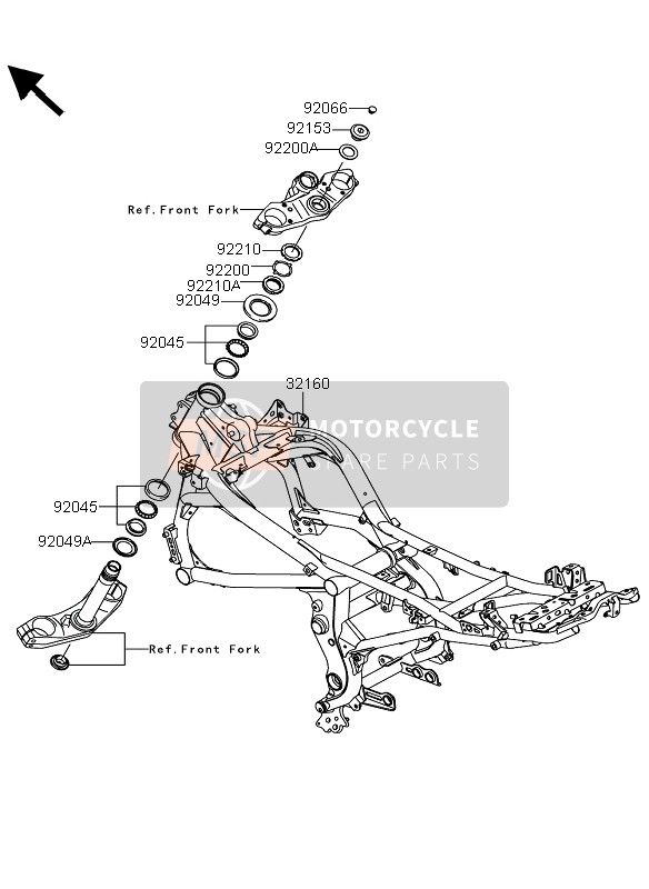 Kawasaki VERSYS ABS 2013 Cadre pour un 2013 Kawasaki VERSYS ABS