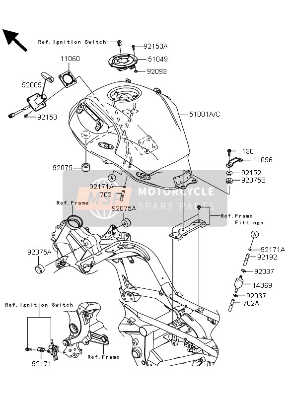 Kawasaki VERSYS ABS 2013 TANK für ein 2013 Kawasaki VERSYS ABS