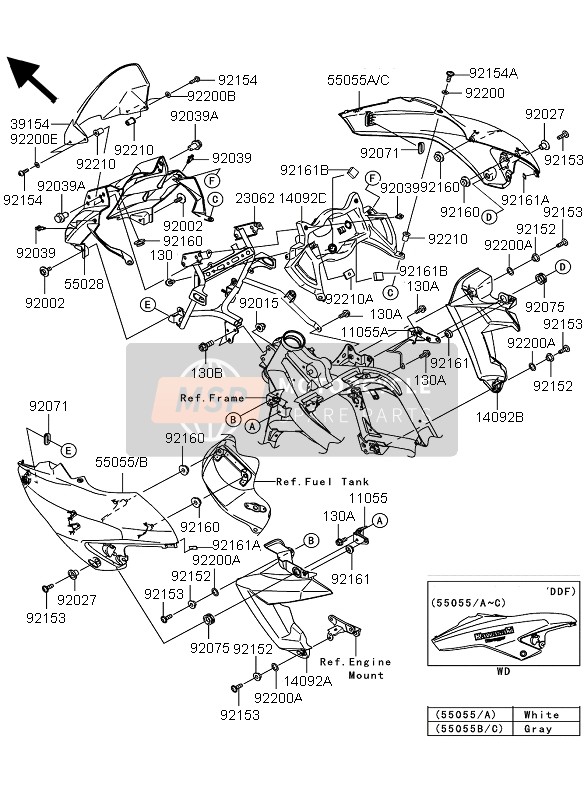 Kawasaki VERSYS ABS 2013 Cowling for a 2013 Kawasaki VERSYS ABS