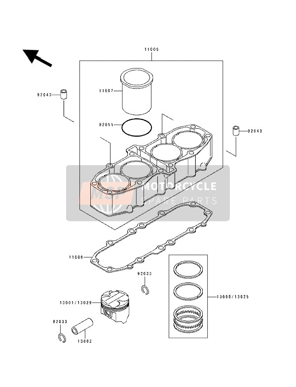 Kawasaki ZZ-R600 1992 Cylinder & Piston for a 1992 Kawasaki ZZ-R600