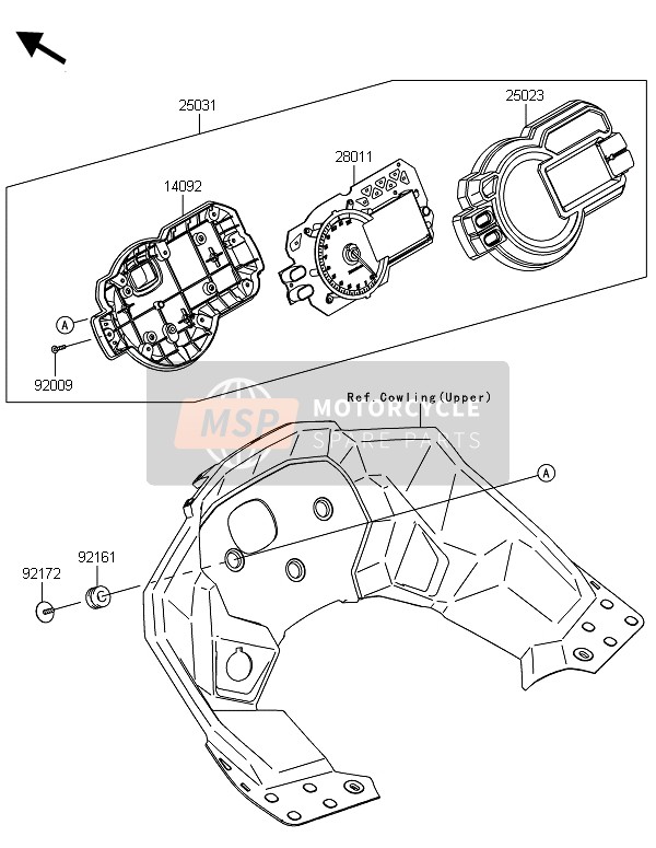 Kawasaki VERSYS 1000 2014 Meter(S) for a 2014 Kawasaki VERSYS 1000