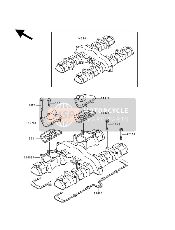 Kawasaki ZEPHYR 750 1993 Cylinder Head Cover for a 1993 Kawasaki ZEPHYR 750