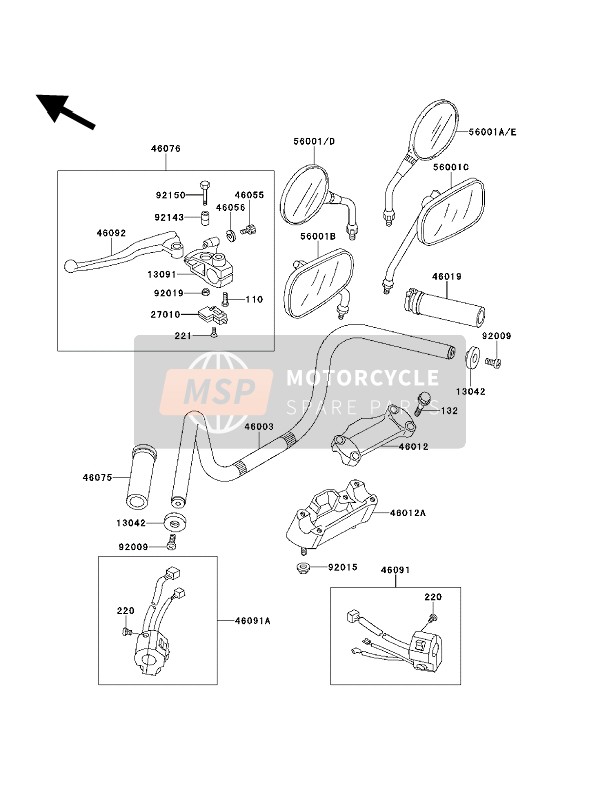 Kawasaki EN500 1993 LENKER für ein 1993 Kawasaki EN500