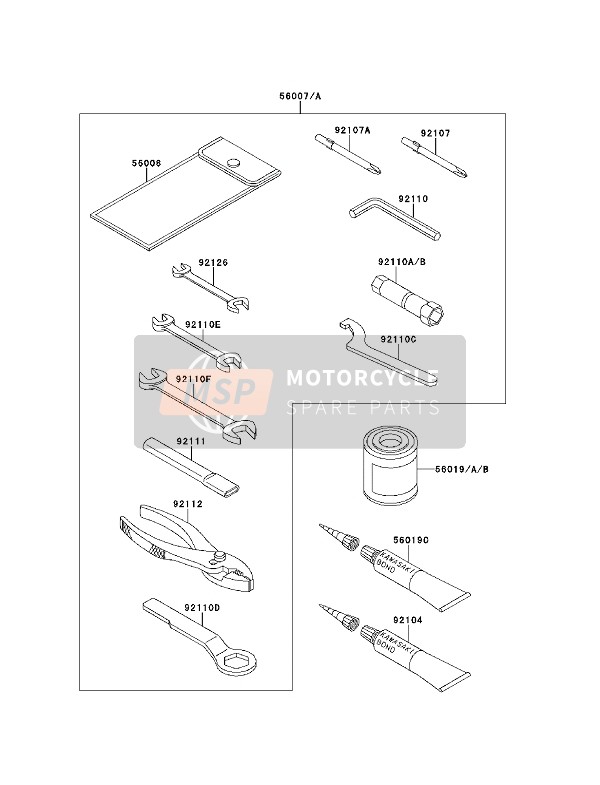 Kawasaki EN500 1993 Tool for a 1993 Kawasaki EN500