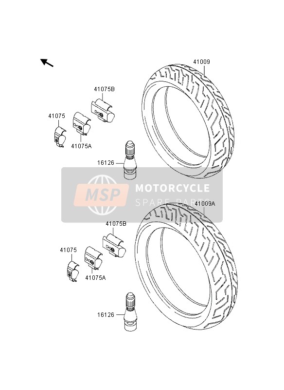 Kawasaki GPZ1100 1995 Tyres for a 1995 Kawasaki GPZ1100