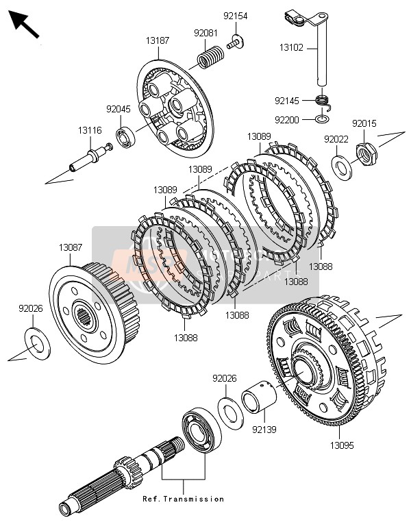 Kawasaki VERSYS 1000 ABS 2014 Clutch for a 2014 Kawasaki VERSYS 1000 ABS