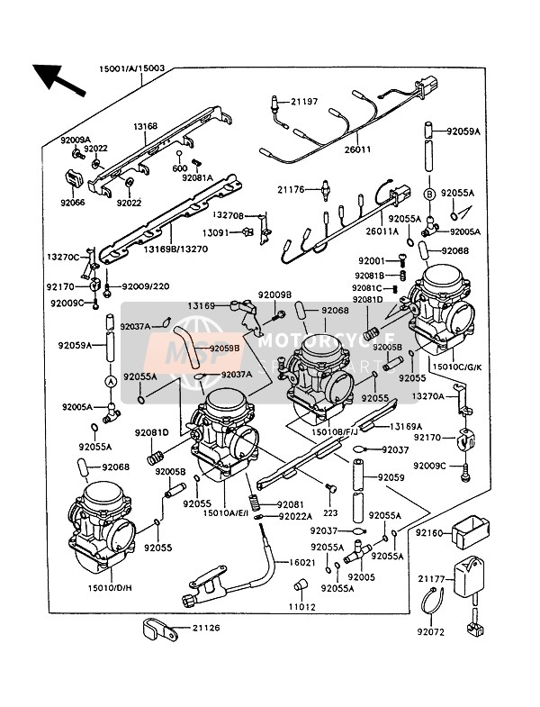150101726, Carburetor,Lh,Outside, Kawasaki, 0