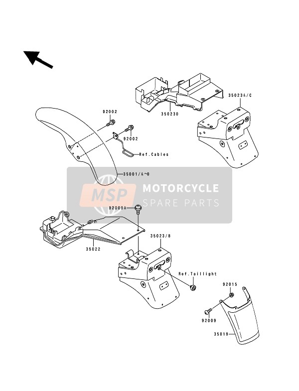 35001113820, FENDER-ASSY-FRONT, Bla, Kawasaki, 0