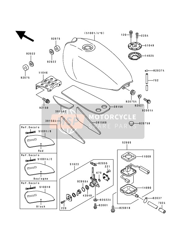 51001140420, TANK-COMP-FUEL, P.P.Bl, Kawasaki, 0