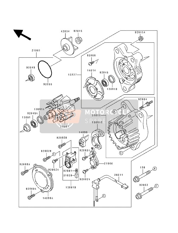 Kawasaki ZXR750 1994 Generator for a 1994 Kawasaki ZXR750