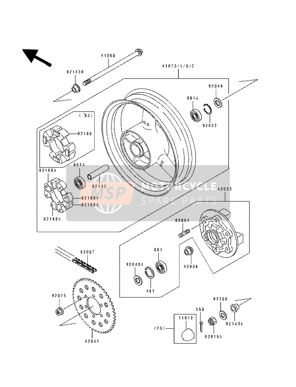 921601485, Damper,Shock,Rr Hub, Kawasaki, 3