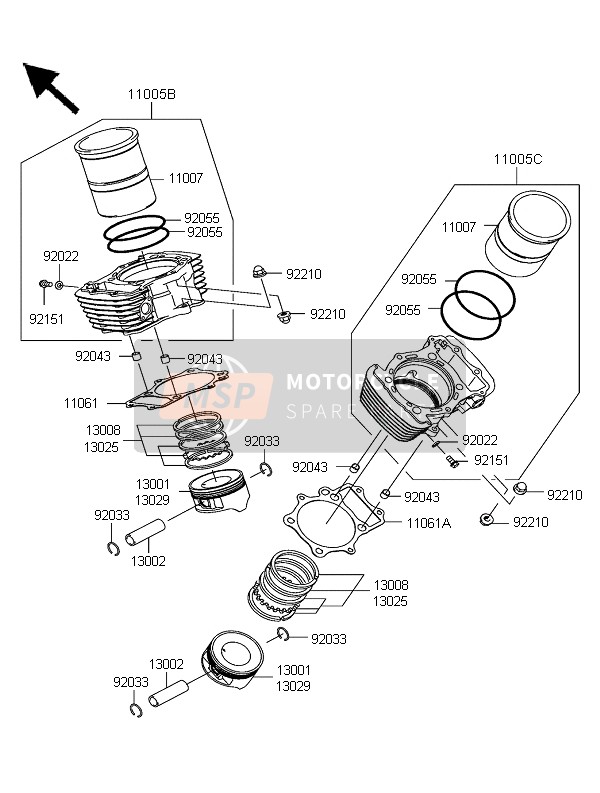 110051996, CYLINDER-ENGINE,Rr, Kawasaki, 0