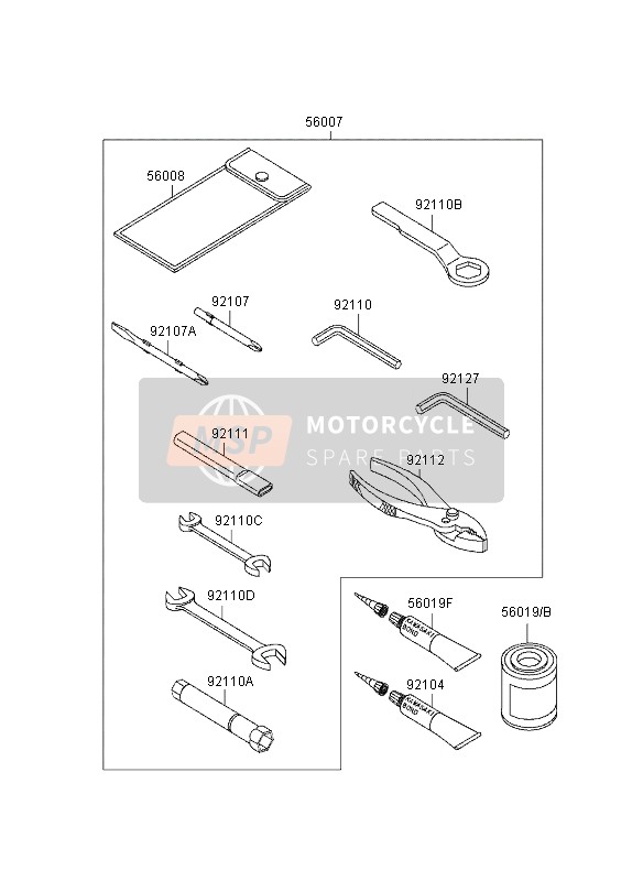 Kawasaki GPZ500S (UK) 1995 Outils des propriétaires pour un 1995 Kawasaki GPZ500S (UK)