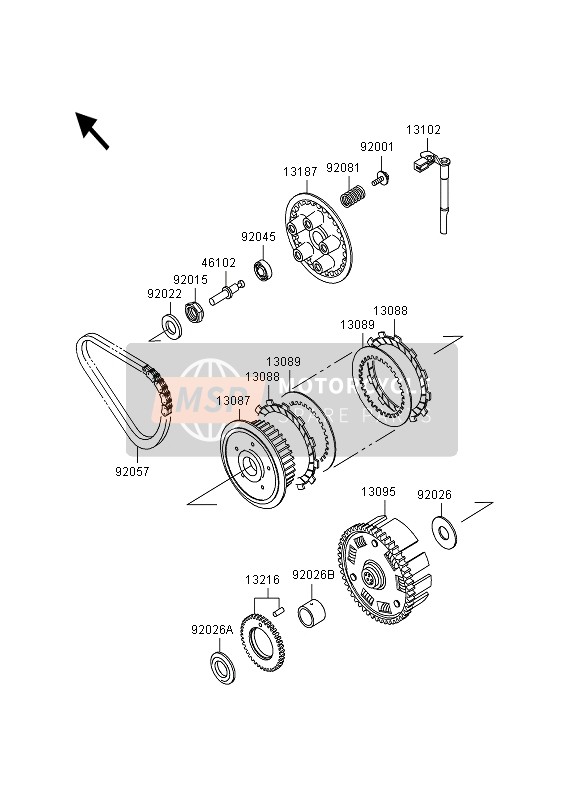 Kawasaki GPZ500S 1995 Clutch for a 1995 Kawasaki GPZ500S