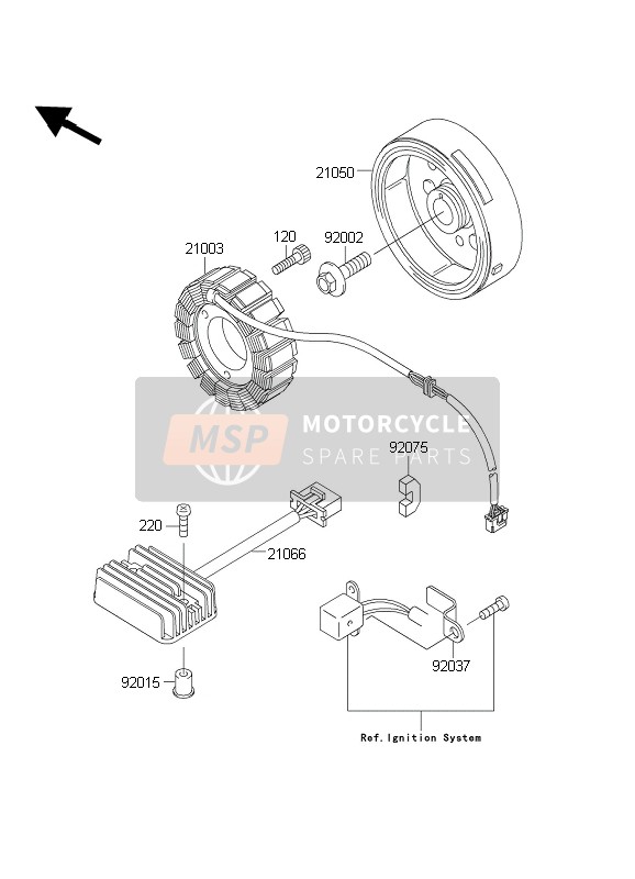 Kawasaki EL252 2003 Générateur pour un 2003 Kawasaki EL252