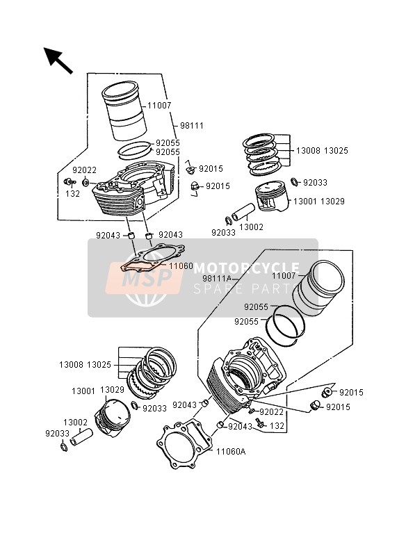 Kawasaki VN15 1995 Cylinder & Piston for a 1995 Kawasaki VN15