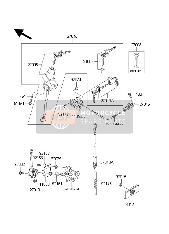 Kawasaki NINJA ZX-6RR 2003 Ignition Switch for a 2003 Kawasaki NINJA ZX-6RR