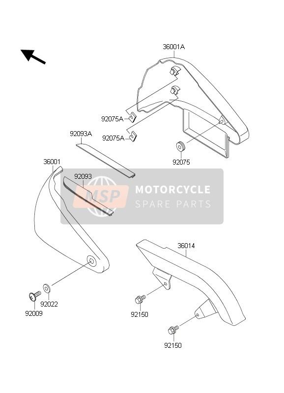 Kawasaki VN800 CLASSIC 2004 Side Covers & Chain Cover for a 2004 Kawasaki VN800 CLASSIC